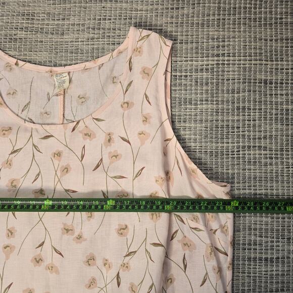 VTG Positive Influence Linen Dress 2pc Set Womens Plus 20W Cottagecore Floral - Picture 9 of 14
